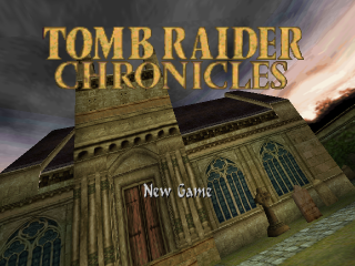 Tomb Raider Chronicles title screen for Playstation